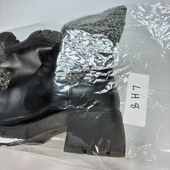 Universal Thread Keeley Chelsea Black Slip On Chunky Sock Boots Women's Size 6 - Picture 9 of 9